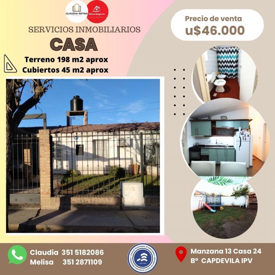 Foto Casa en Venta en CAPDEVILA, Cordoba, Crdoba - U$D 46.000 - CAV115326 - BienesOnLine