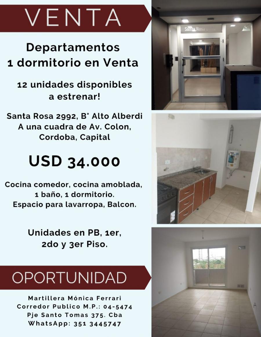 Foto Departamento en Venta en Alto Alberdi, Cordoba, Crdoba - U$D 34.000 - DEV105831 - BienesOnLine