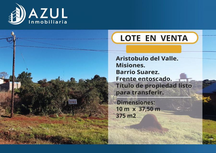 Foto Terreno en Venta en Aristobulo del Valle, Misiones - $ 7.500.000 - TEV110825 - BienesOnLine