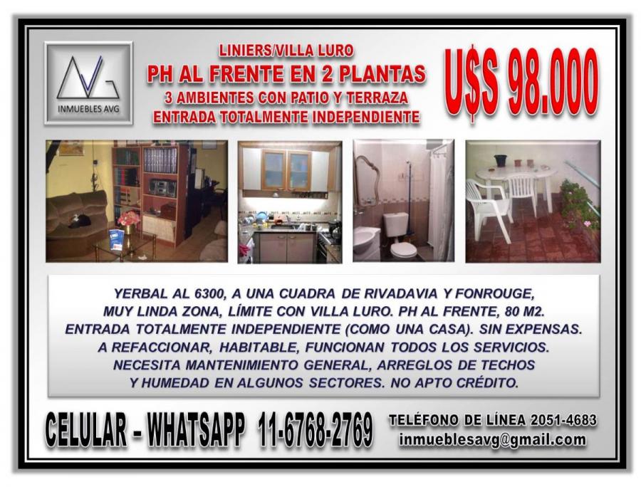 Foto Ph en Venta en Liniers, Ciudad de Buenos Aires - U$D 98.000 - PHV100304 - BienesOnLine