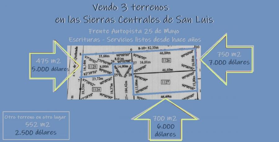 Foto Terreno en Venta en San Luis, San Luis - U$D 2.500 - TEV113566 - BienesOnLine
