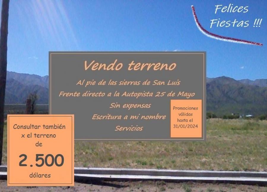 Foto Terreno en Venta en San Luis, San Luis - U$D 2.500 - TEV113596 - BienesOnLine