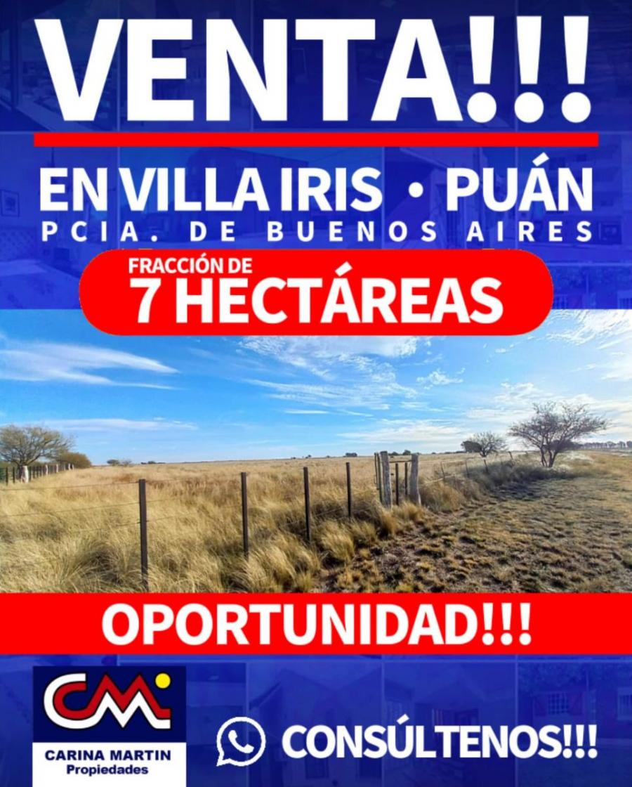 Foto Campo en Venta en Villa Iris, Puan, Buenos Aires - 7 hectareas - U$D 20.000 - CPV114772 - BienesOnLine