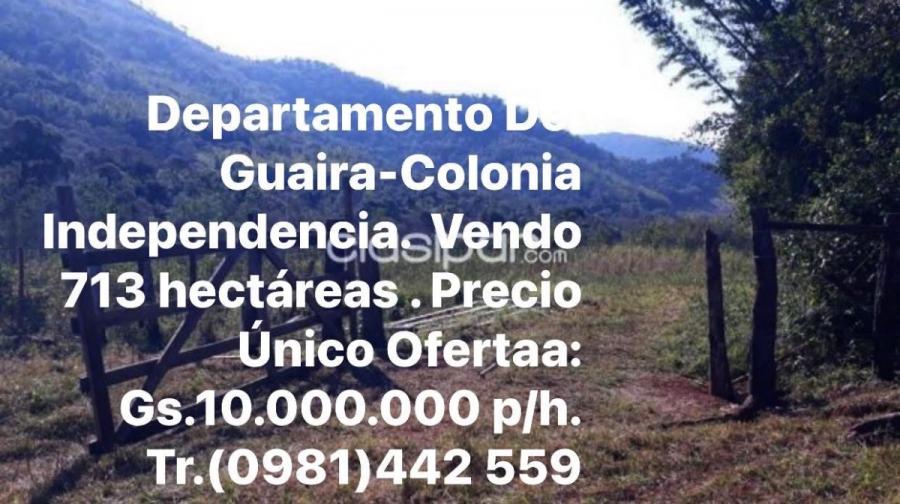 Foto Terreno en Venta en Independencia, Guairá - 713 hectareas - G 10.000.000 - TEV2662 - BienesOnLine