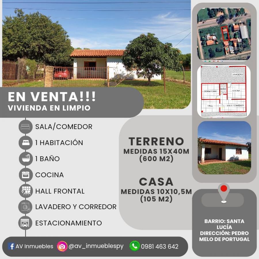 Foto Casa en Venta en Santa Lucía, Limpio, Central - G 300.000.000 - CAV2287 - BienesOnLine