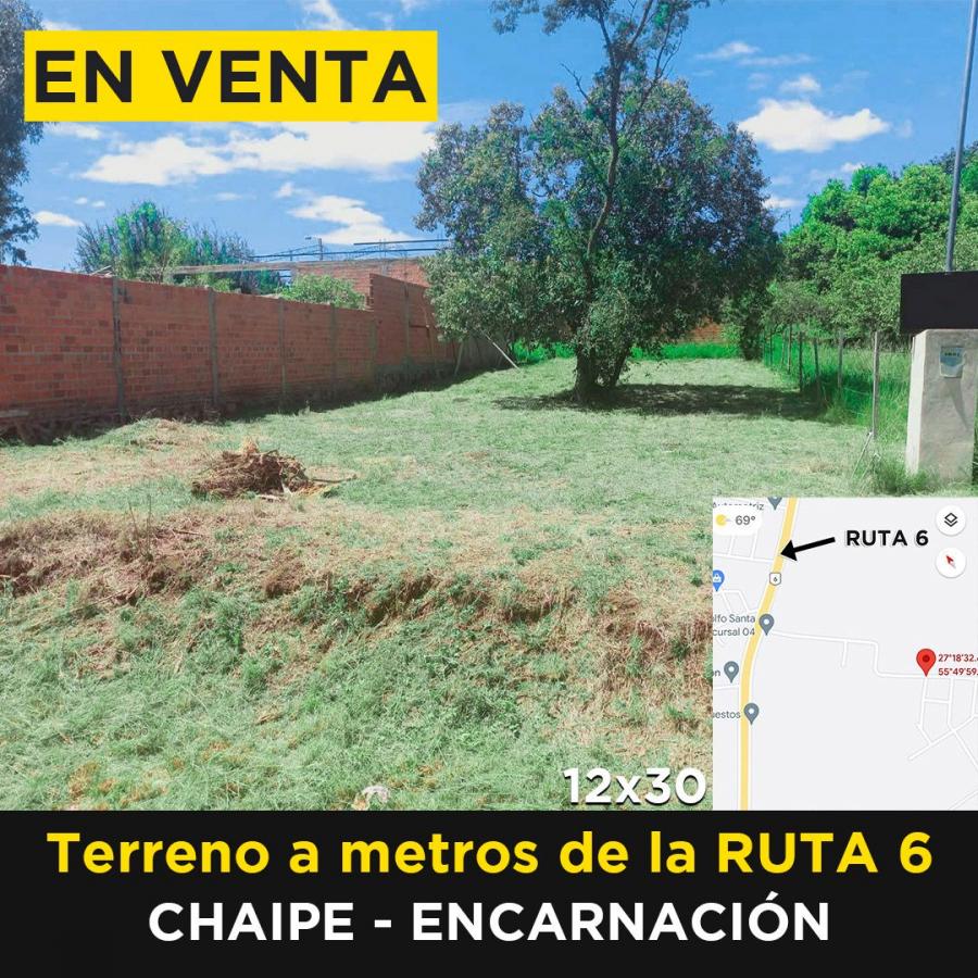 Foto Terreno en Venta en Chaipe, Encarnación, Itapúa - G 70.000.000 - TEV1634 - BienesOnLine