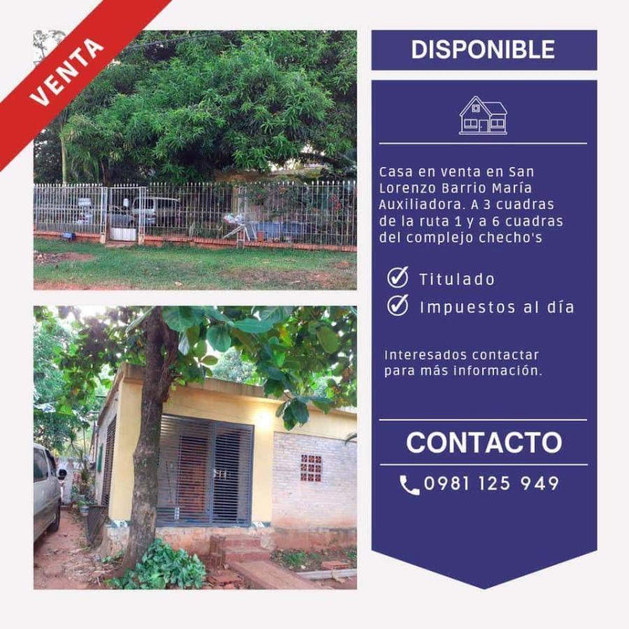 Foto Casa en Venta en María auxiliadora, San Lorenzo, Central - G 350 - CAV1635 - BienesOnLine