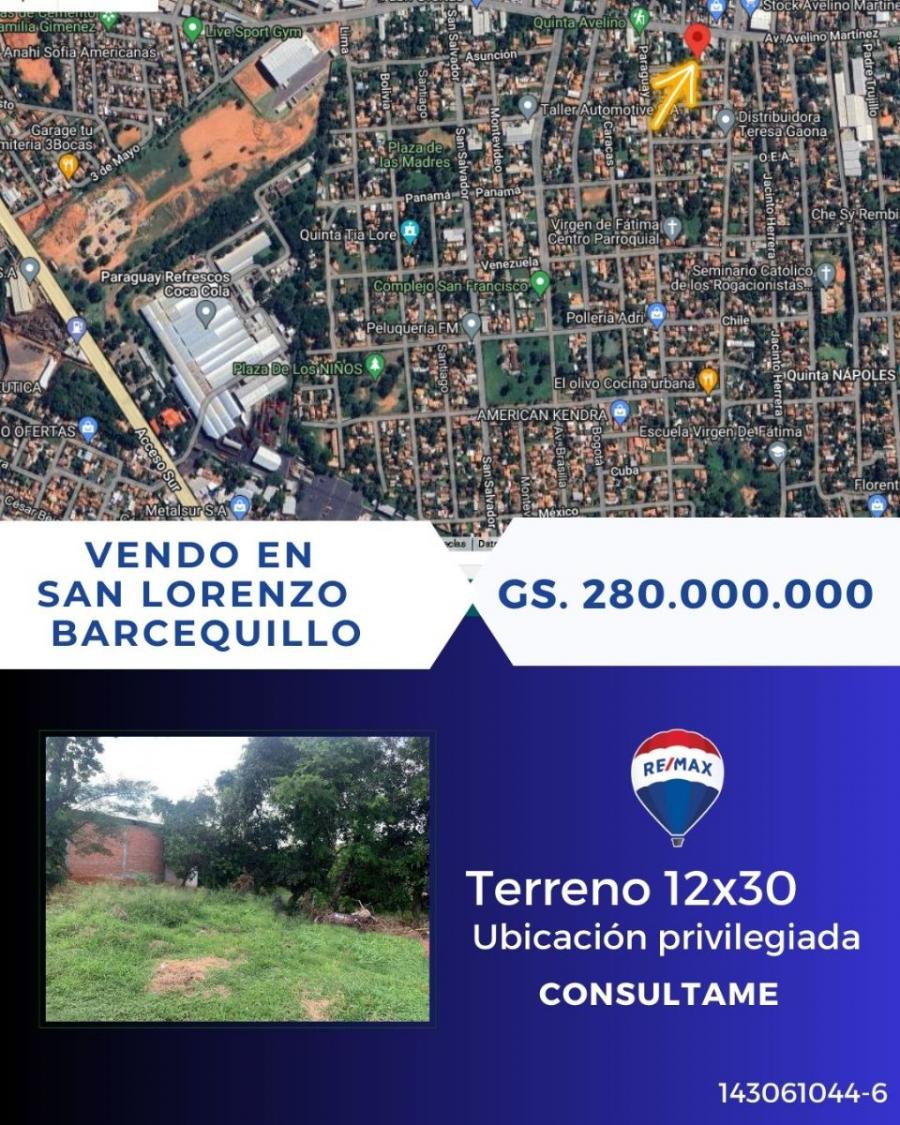 Foto Terreno en Venta en Barcequillo, San Lorenzo, Central - G 280.000.000 - TEV1821 - BienesOnLine