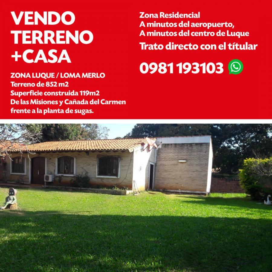 Foto Terreno en Venta en LOMA MERLO, Luque, Central - G 1.150.000.000 - TEV1451 - BienesOnLine