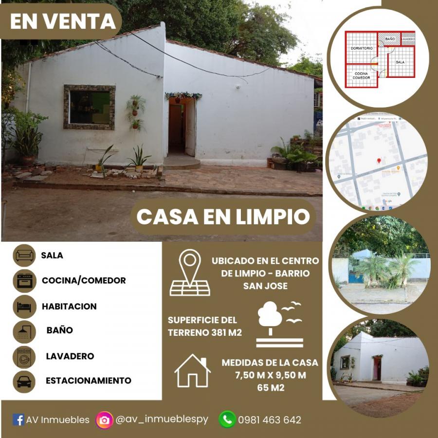 Foto Casa en Venta en SAN JOSÉ CENTRO, Limpio, Central - G 450.000.000 - CAV2309 - BienesOnLine