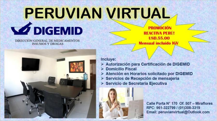 Foto Oficina en Alquiler en MIRAFLORES, lima, Lima - U$D 55 - OFA30923 - BienesOnLine