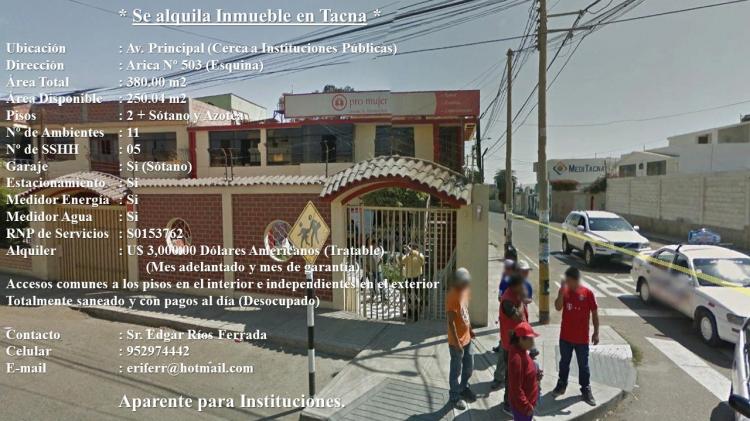 Foto Chalet en Alquiler en Tacna, Tacna, Tacna - U$D 3.000 - CHA23171 - BienesOnLine