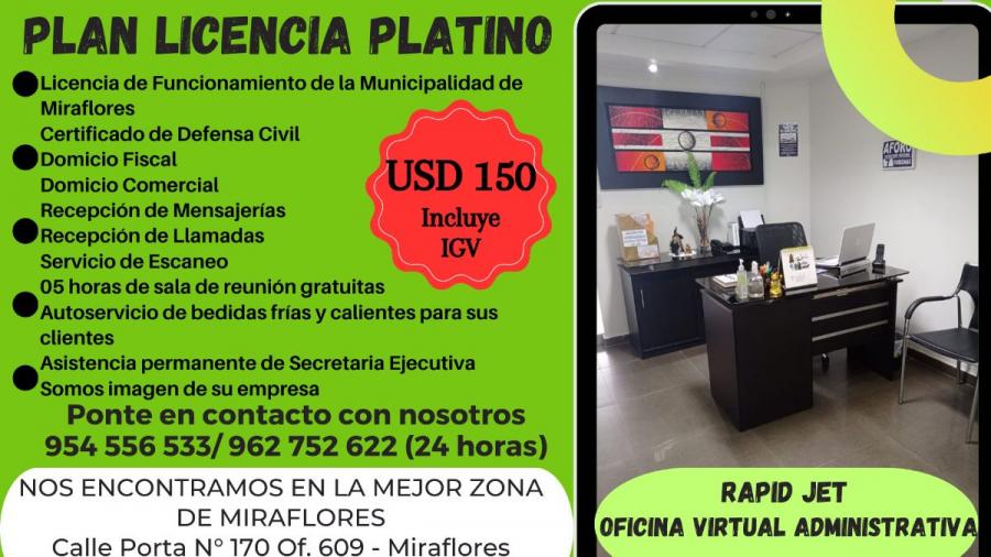 Foto Oficina en Alquiler en Miraflores, Lima, Lima - U$D 150 - OFA36854 - BienesOnLine