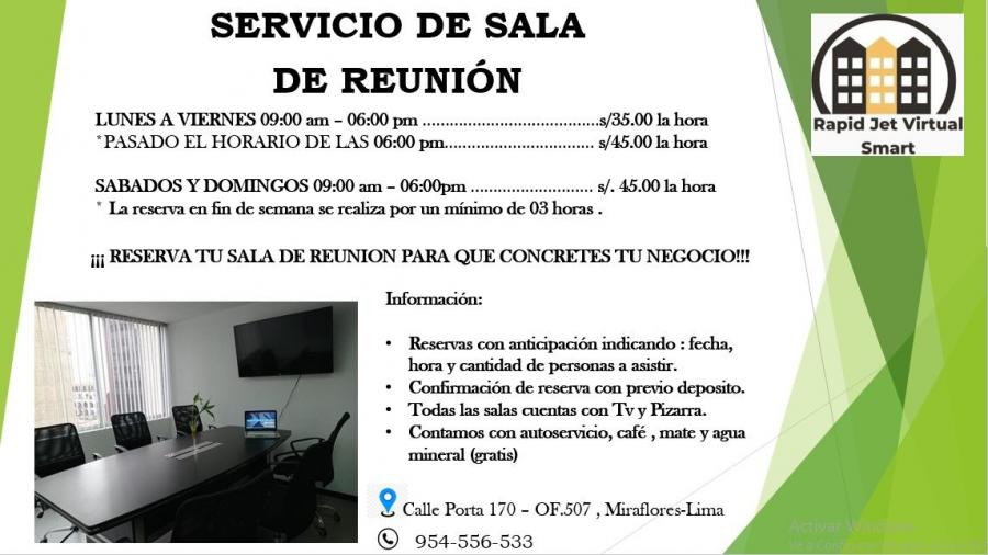 Foto Oficina en Alquiler en MIRAFLORES, Lima, Lima - S/. 35 - OFA38191 - BienesOnLine