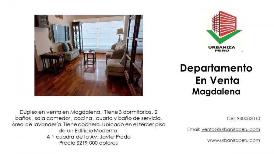 Foto Departamento en Venta en Magdalena del Mar, Lima - U$D 219.000 - DEV35571 - BienesOnLine