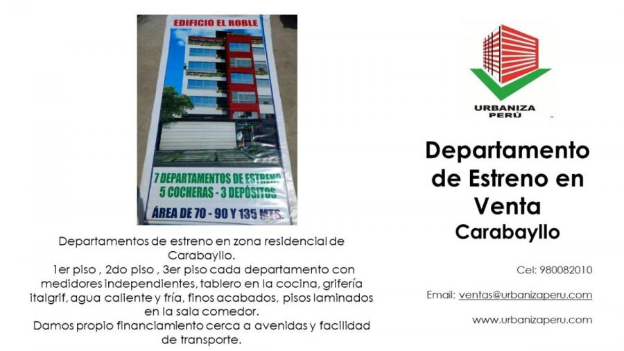 Foto Departamento en Venta en Carabayllo, Lima - U$D 34.000 - DEV34868 - BienesOnLine