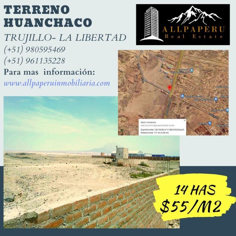 Foto Terreno en Venta en Huanchaco, Trujillo - 14 hectareas - U$D 7.700.000 - TEV30107 - BienesOnLine