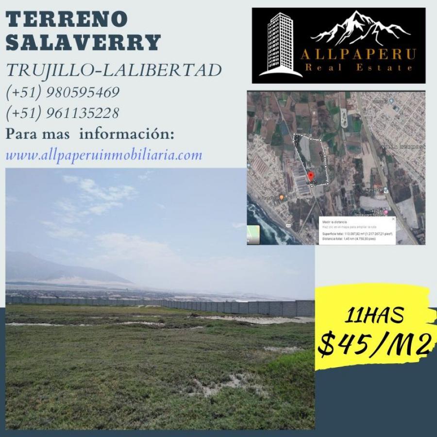 Foto Terreno en Venta en Salaverry, Trujillo - 11 hectareas - U$D 5.048.640 - TEV30110 - BienesOnLine