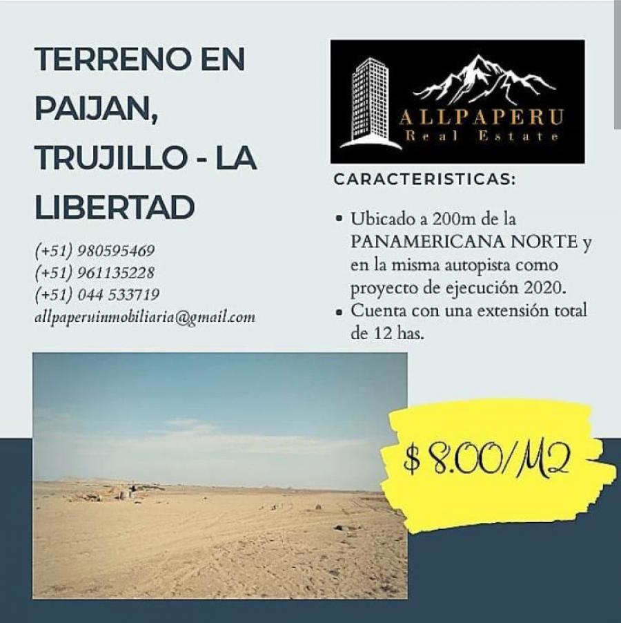 Foto Terreno en Venta en Paijan, Ascope - 12 hectareas - U$D 960.000 - TEV30114 - BienesOnLine