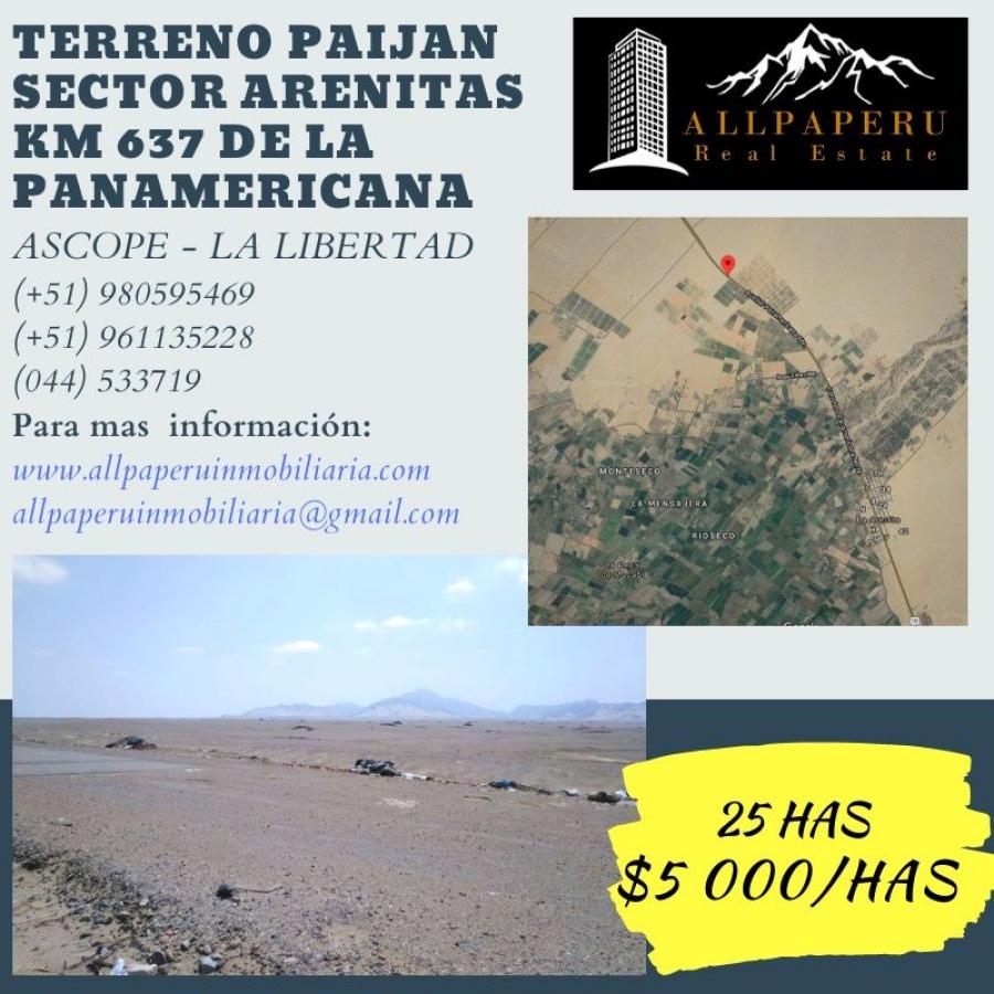 Foto Terreno en Venta en Paijan, Ascope - 25 hectareas - U$D 5.000 - TEV31347 - BienesOnLine