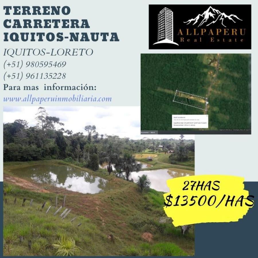 Foto Terreno en Venta en Iquitos, Maynas - 27 hectareas - U$D 13.500 - TEV31342 - BienesOnLine