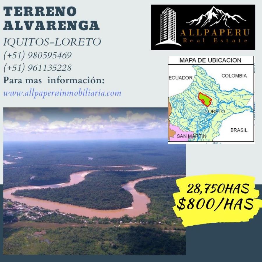 Foto Terreno en Venta en Alto Nanay, Maynas - 28 hectareas - U$D 23.000.000 - TEV30094 - BienesOnLine