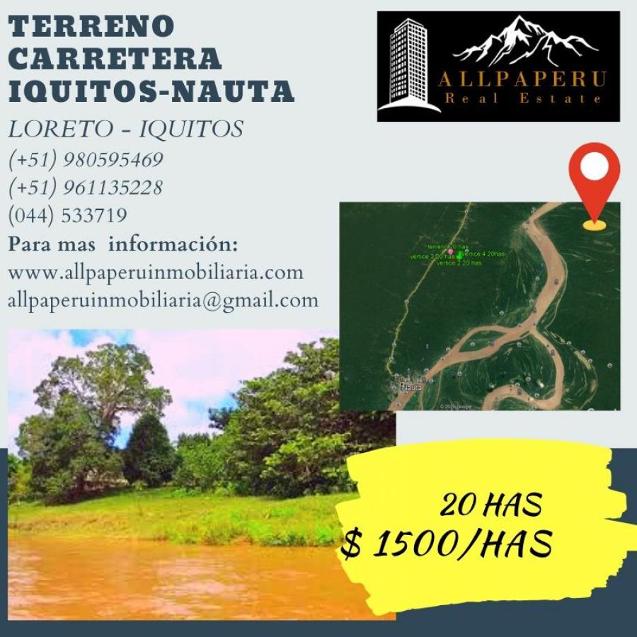 Foto Terreno en Venta en Iquitos, Maynas - 20 hectareas - U$D 1.500 - TEV31401 - BienesOnLine