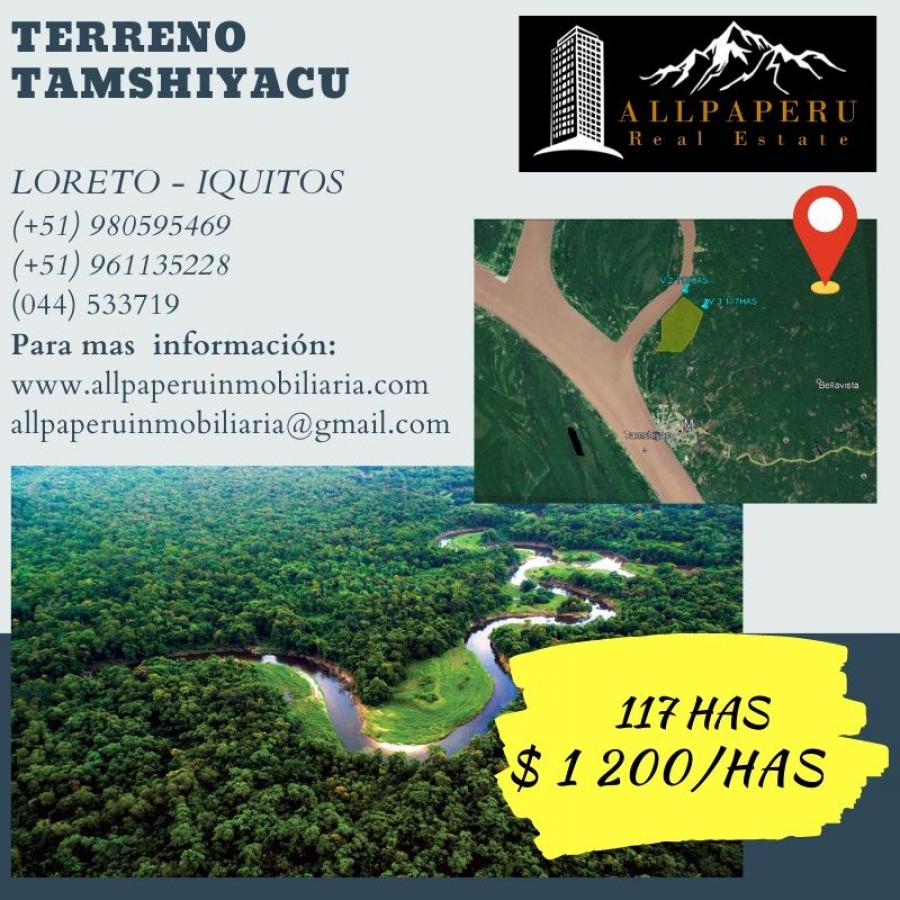 Foto Terreno en Venta en Fernando Lores, Maynas - 117 hectareas - U$D 1.200 - TEV31402 - BienesOnLine