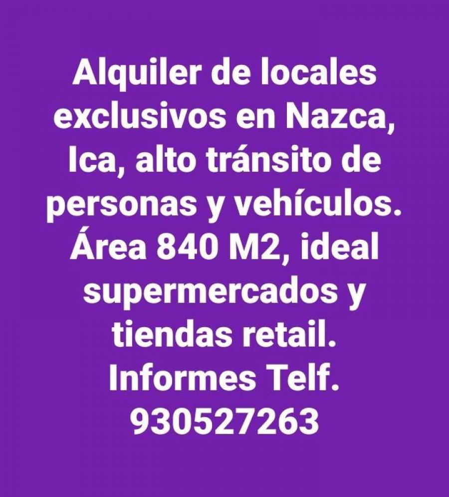 Foto Local en Alquiler en Nazca, Nazca, Nazca - S/. 45.000 - LOA38314 - BienesOnLine