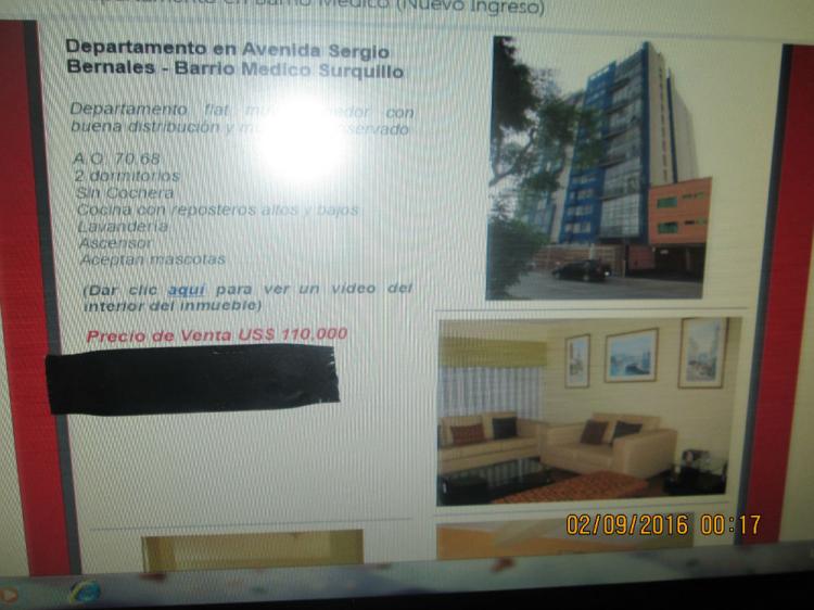 Foto Departamento en Venta en Surquillo, Surquillo, Lima - U$D 110.000 - DEV19799 - BienesOnLine