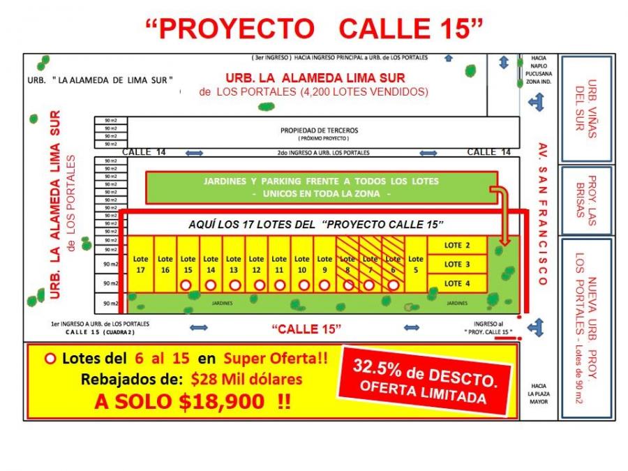 Foto Terreno en Venta en Chilca, Proyecto Inmobiliario Calle 15, CALLE 15 esquina c, Canete - U$D 18.900 - TEV36446 - BienesOnLine