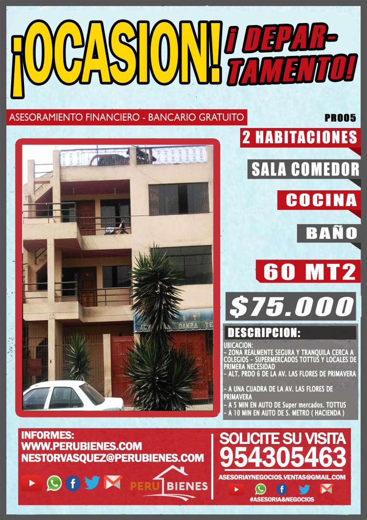 Foto Departamento en Venta en San Juan De Lurigancho, Lima - U$D 75.000 - DEV23677 - BienesOnLine