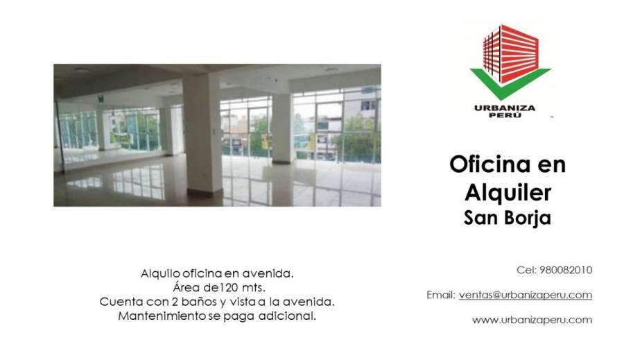 Foto Oficina en Alquiler en San Borja, Lima - U$D 1.500 - OFA34862 - BienesOnLine