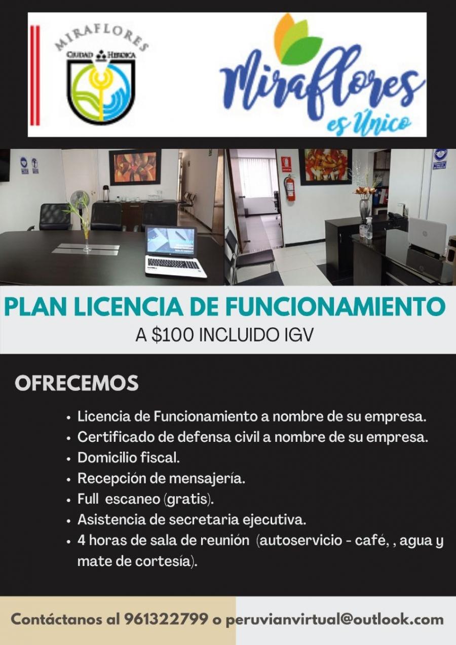 Foto Oficina en Alquiler en Miraflores, Lima - U$D 100 - OFA35167 - BienesOnLine