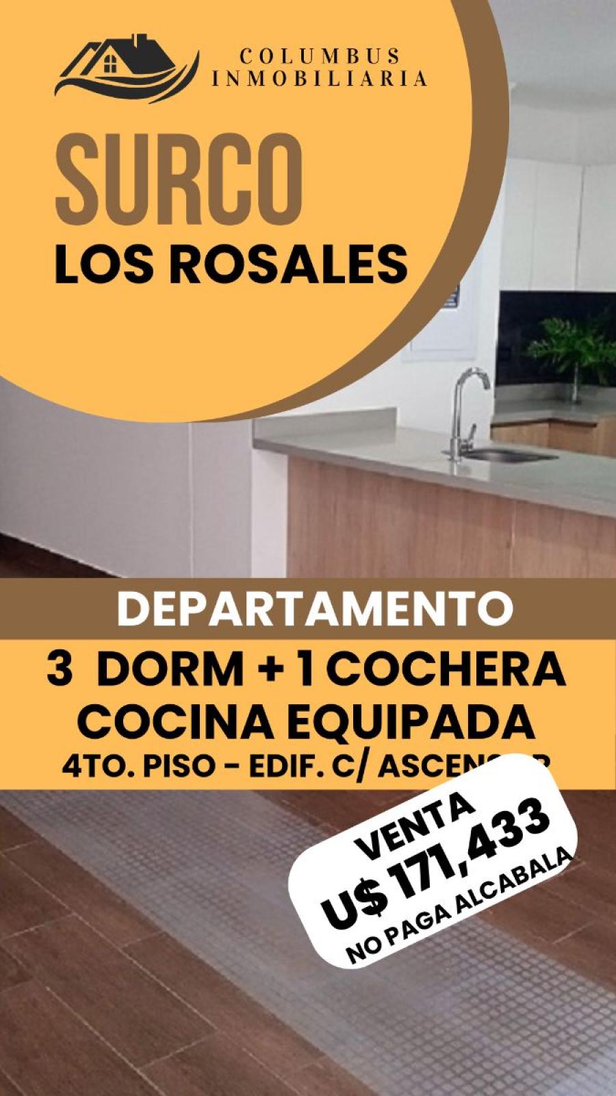 Foto Departamento en Venta en LOS ROSALES, Santiago De Surco, Lima - U$D 171.433 - DEV38722 - BienesOnLine