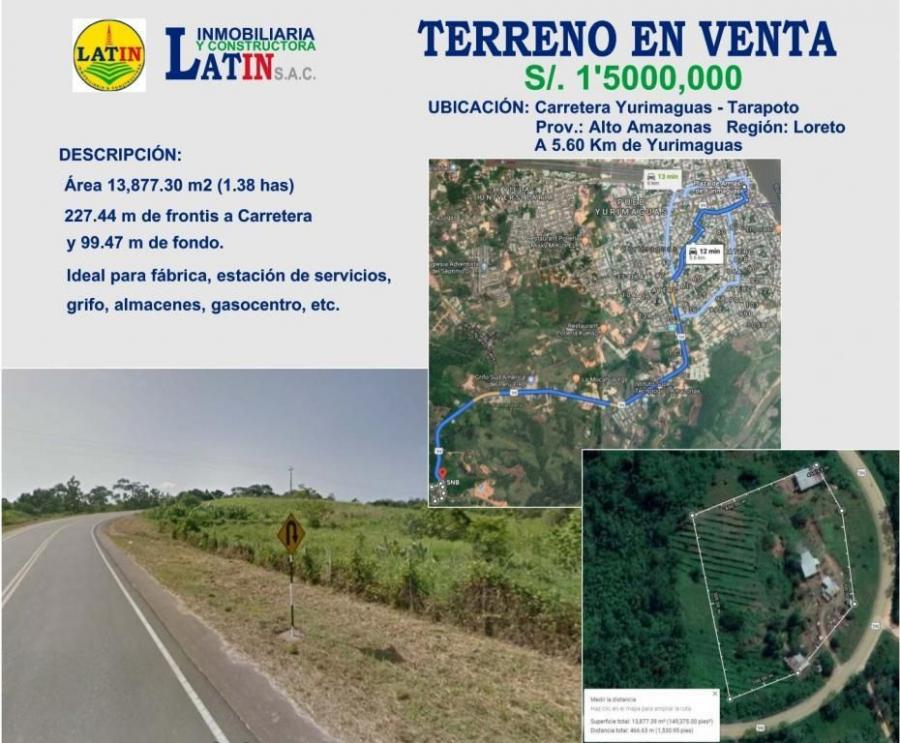 Foto Terreno en Venta en Yurimaguas, Yurimaguas, Alto Amazonas - S/. 1.500.000 - TEV30031 - BienesOnLine