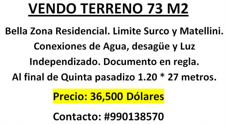 Foto Terreno en Venta en Chorrillos, Chorrillos, Lima - U$D 36.500 - TEV17419 - BienesOnLine