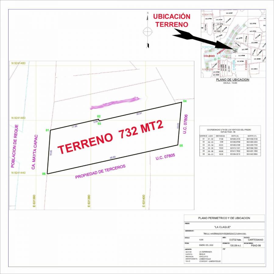 Foto Terreno en Venta en Reque, Reque, Chiclayo - S/. 899.999 - TEV37316 - BienesOnLine