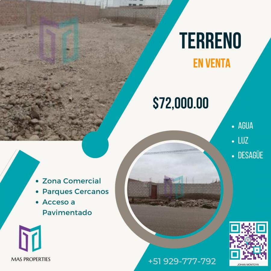 Foto Terreno en Venta en Coronel Gregorio Albarracn Lanchipa, Coronel Gregorio Albarracn Lanchipa, Tacna - U$D 72.000 - TEV35617 - BienesOnLine