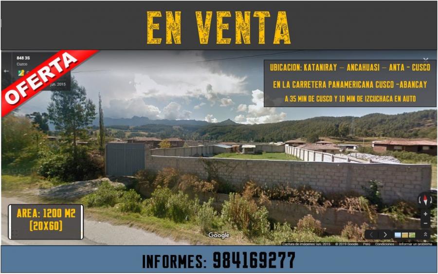 Foto Terreno en Venta en Ancahuasi, Anta - U$D 92.000 - TEV29721 - BienesOnLine