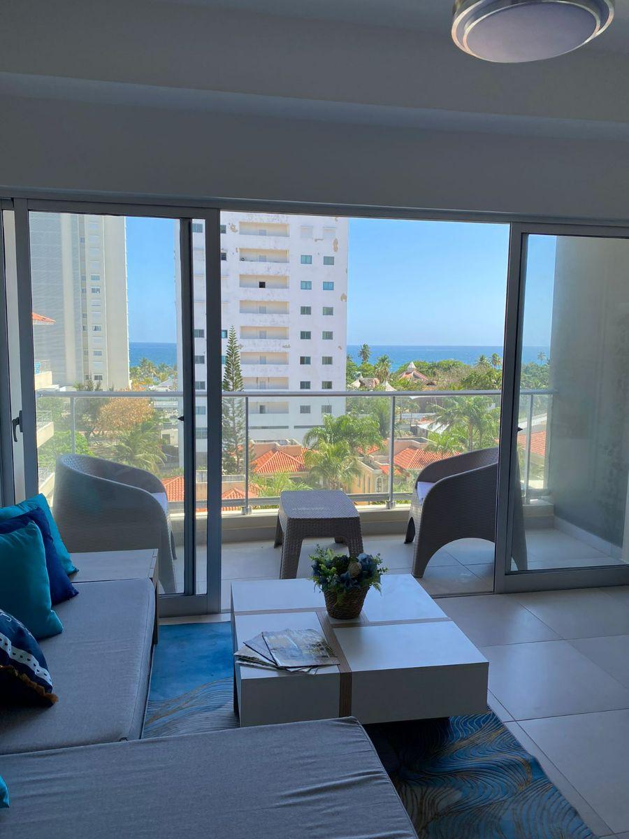 Hermoso apartamento con vista al mar en alquiler-Juan Dolio