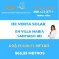 Solar en Venta en Villa Maria Santiago de los Caballeros
