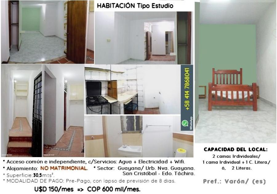 Foto Habitacion en Alojamiento en San Juan Bautista, San Cristóbal, Táchira - U$D 150 - A266745 - BienesOnLine