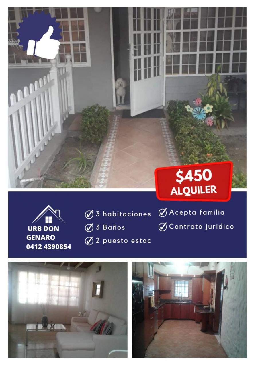 Foto Casa en Alquiler en GIRARDOT, Urb Don Genaro Maracay Edo Aragua, Aragua - U$D 450 - CAA175070 - BienesOnLine