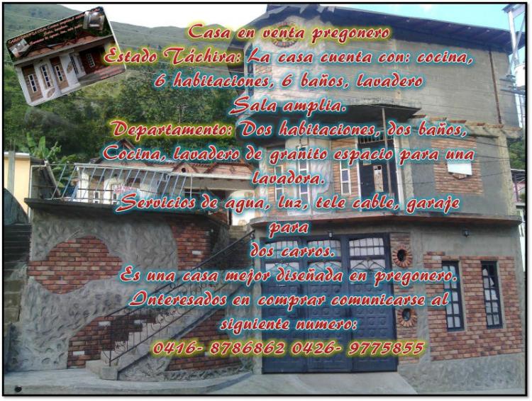 Foto Casa en Venta en pregonero, Pregonero, Tchira - BsF 4.800.000 - CAV56467 - BienesOnLine