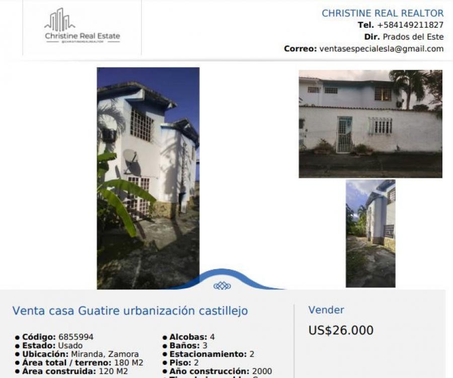 Foto Casa en Venta en Guatire, Miranda - U$D 26.000 - CAV212593 - BienesOnLine