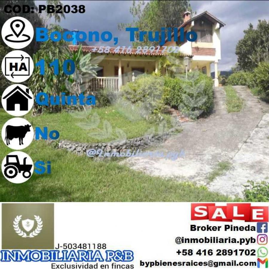 Foto Finca en Venta en Bocon, Trujillo - 100 hectareas - U$D 590.000 - FIV194009 - BienesOnLine