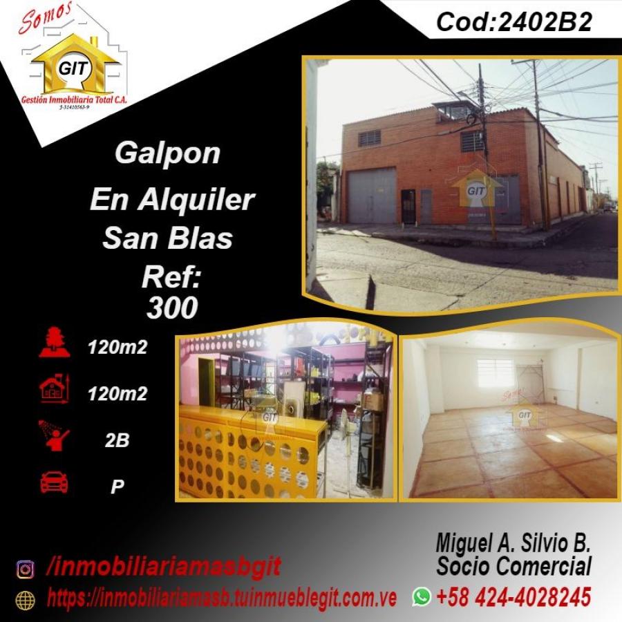 Foto Galpon en Alquiler en San Blas, Valencia, Carabobo - U$D 300 - GAA220368 - BienesOnLine