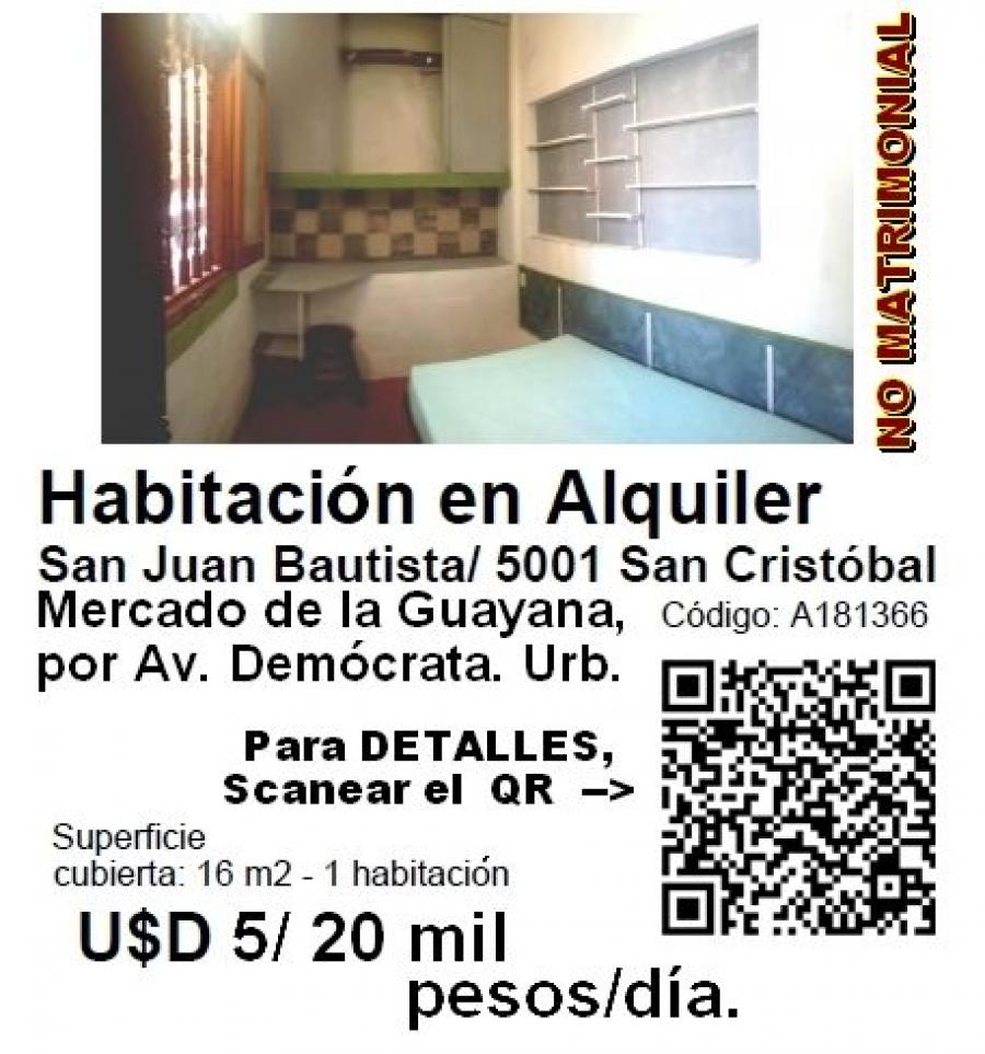 Foto Habitacion en Alquiler en San Juan Bautista/ 5001, San Cristbal, Tchira - A181366 - BienesOnLine