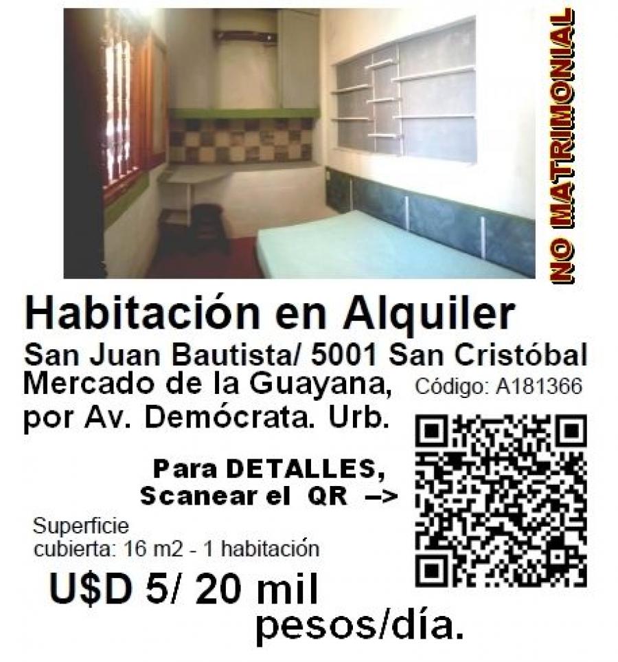 Foto Habitacion en Alquiler en San Juan Bautista/ 5001, San Cristóbal, Táchira - A181366 - BienesOnLine